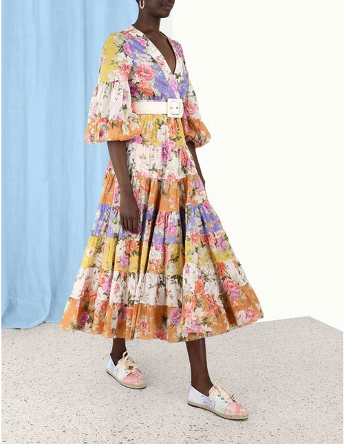 HIRE DRESS - ZIMMERMANN - PATTY WRAP MIDI DRESS