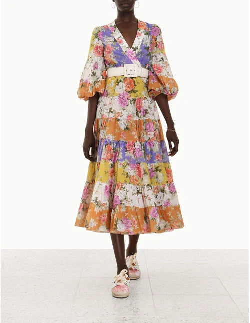 HIRE DRESS - ZIMMERMANN - PATTY WRAP MIDI DRESS