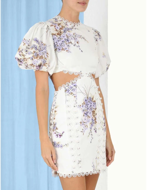HIRE DRESS - ZIMMERMANN - JADE CUT OUT MINI DRESS