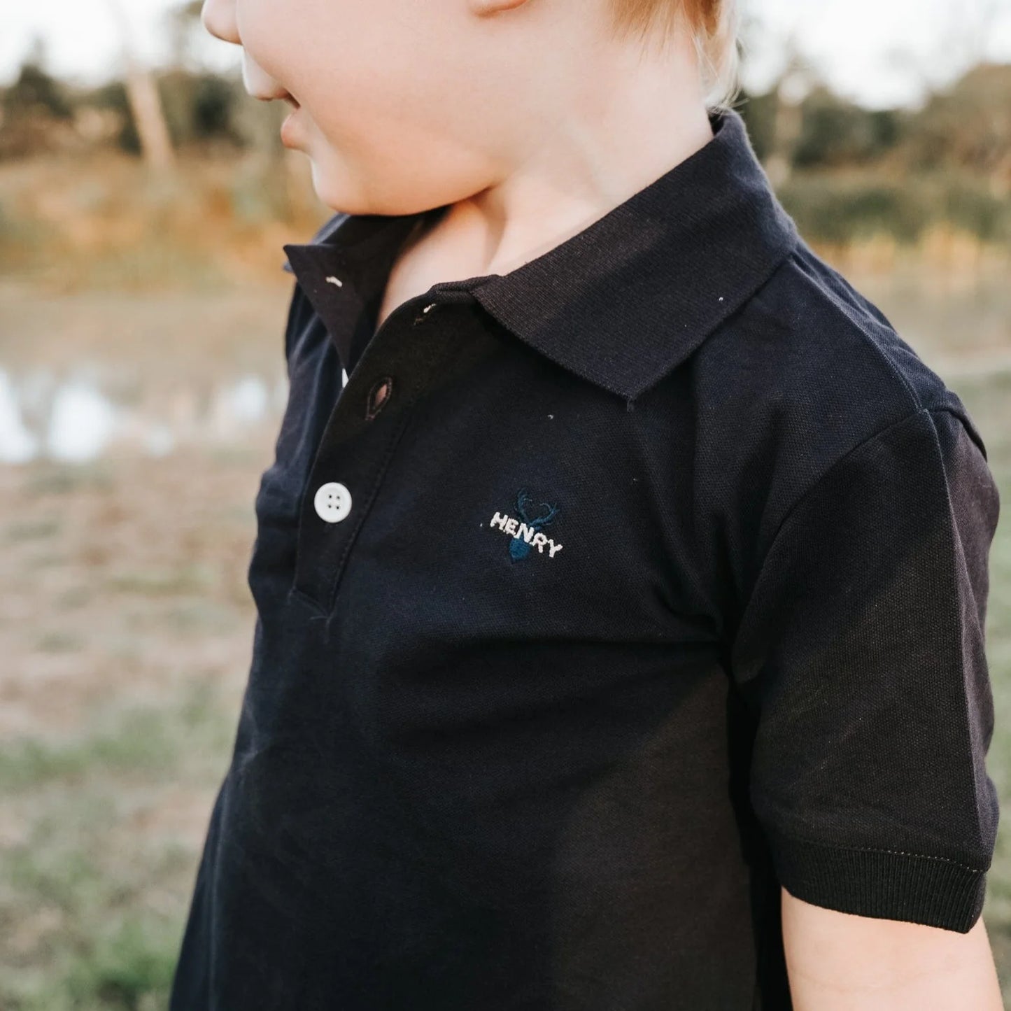 Love Henry - Boys Polo Shirt - Navy