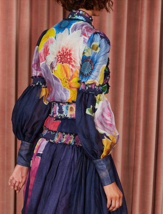HIRE DRESS - MACKENZIE MODE - ROSE AMOUNG THORNS MAXI DRESS