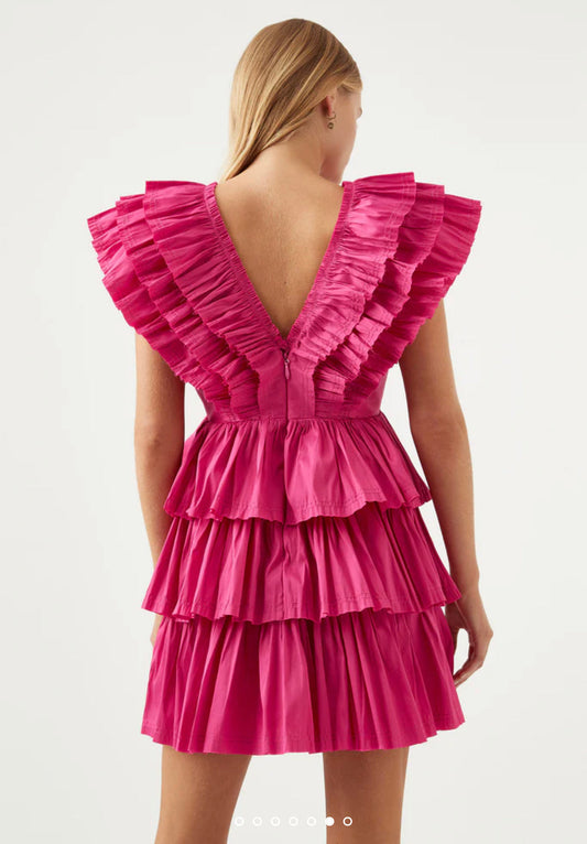 HIRE DRESS - AJE - RYTHMIC FRILLED MINI DRESS