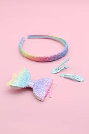 Morgan & Taylor - Mini Rainbow Magic Headband Set - Blue Rainbow