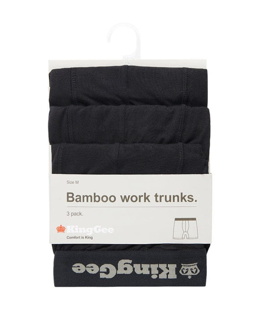 King Gee Bamboo Work Trunk 3 Pack - Black