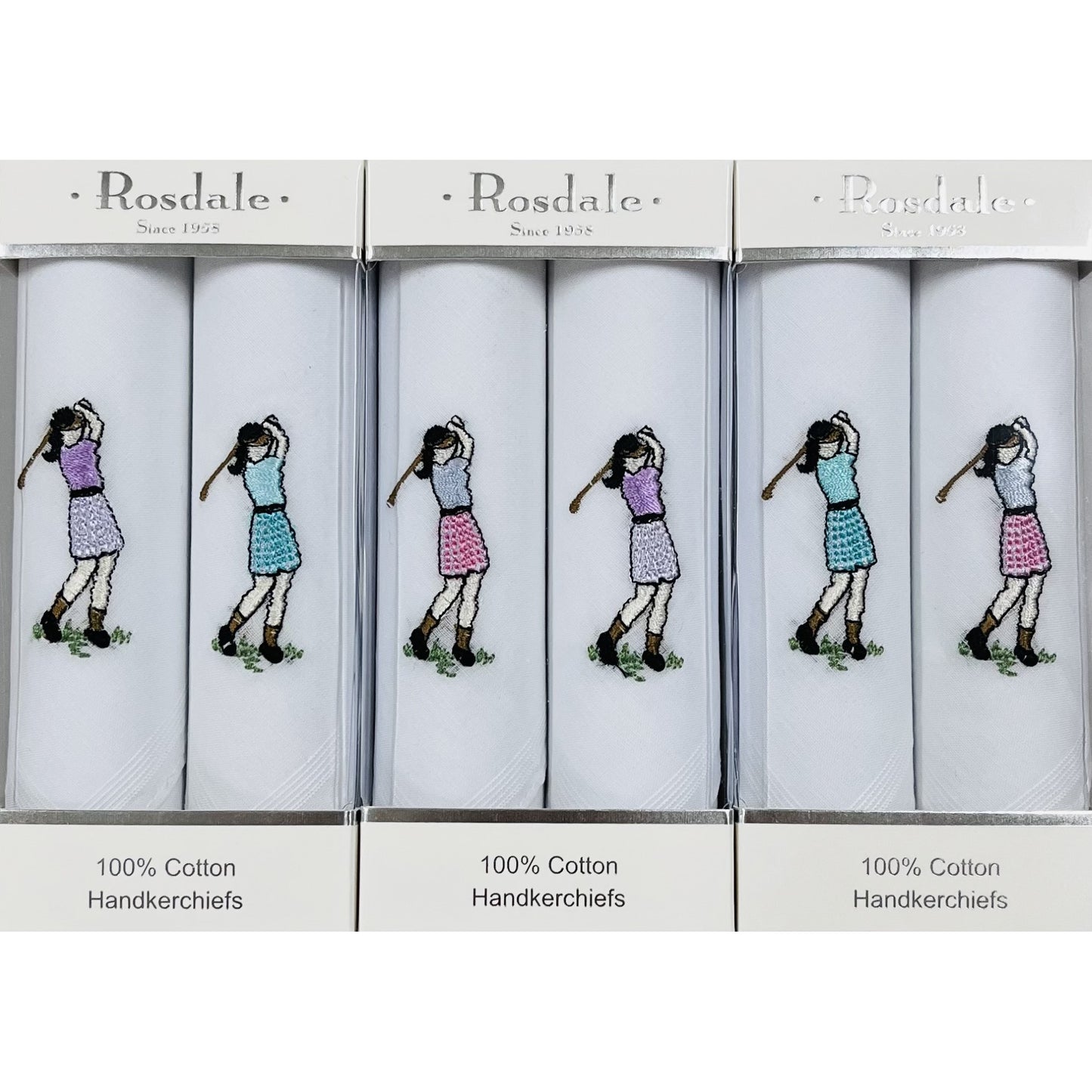 Rosdale - Golf Ladies Handkerchief - 2 Pack