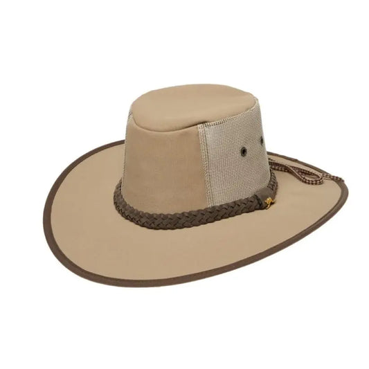 Statesman Hats Seabreeze 4part Crown- Sand