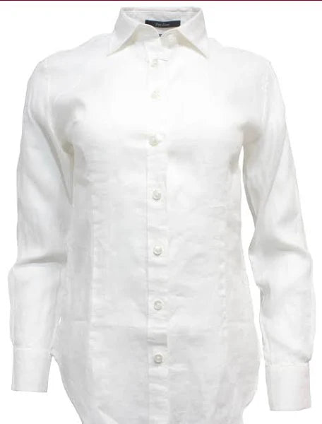 Pilbara Womens Linen Long Sleeve Shirt - White