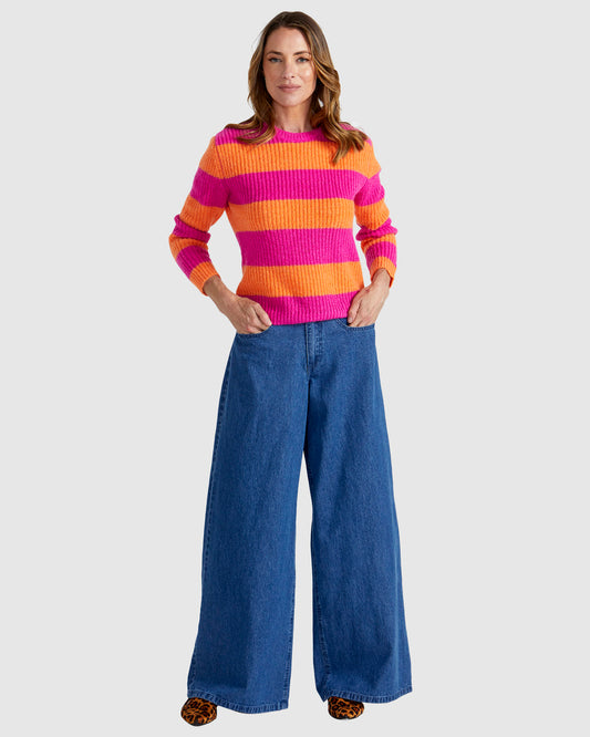 Fate + Becker - Santos Knit - Orange / Pink