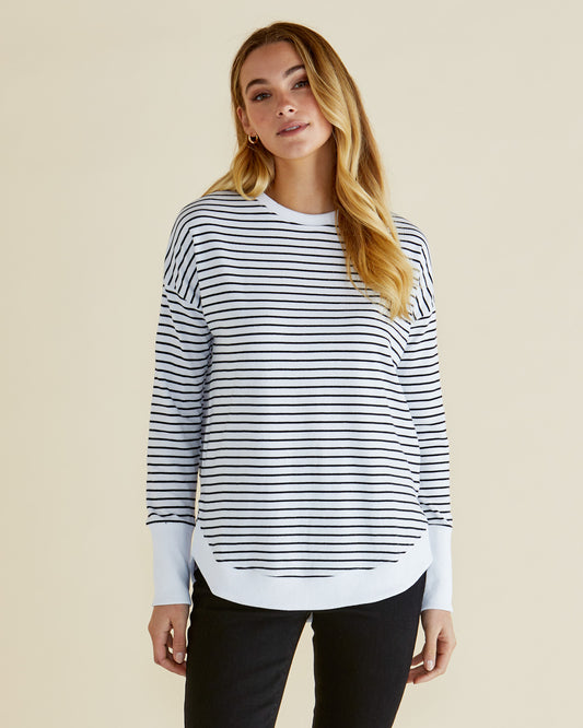 Betty Basics - Lucy French Terry Sweat - Awning Stripe