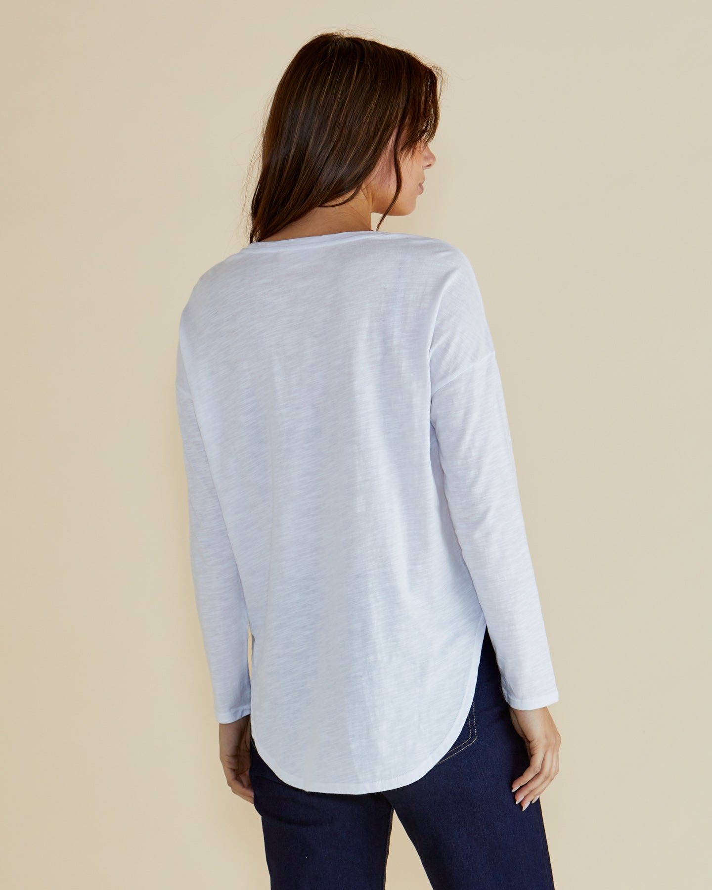 Betty Basics - Jessie Long Sleeve Tee - White