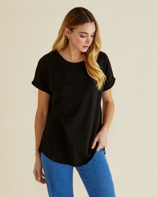Betty Basics - Hailey Short Sleeve Tee - Black
