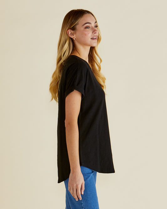Betty Basics - Hailey Short Sleeve Tee - Black