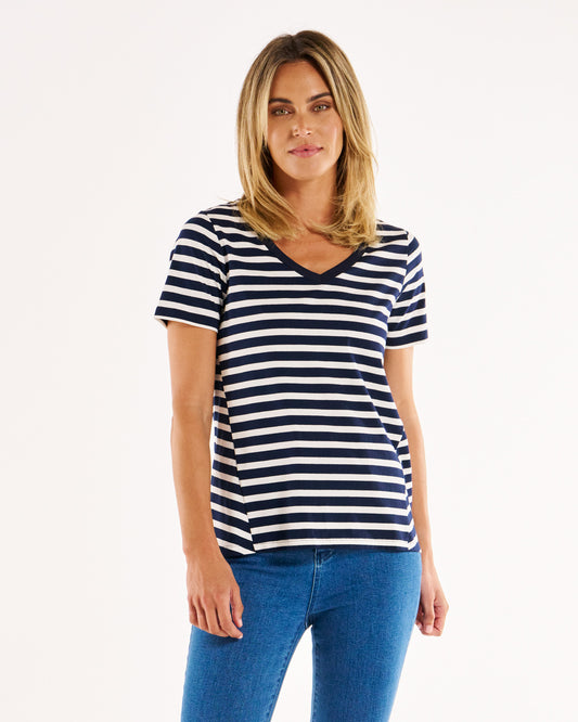 Betty Basics - Luella Tee - Navy Stripe