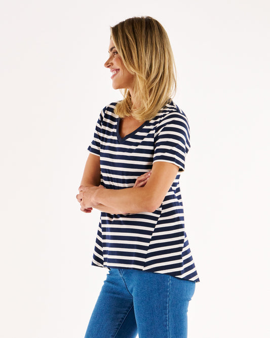 Betty Basics - Luella Tee - Navy Stripe