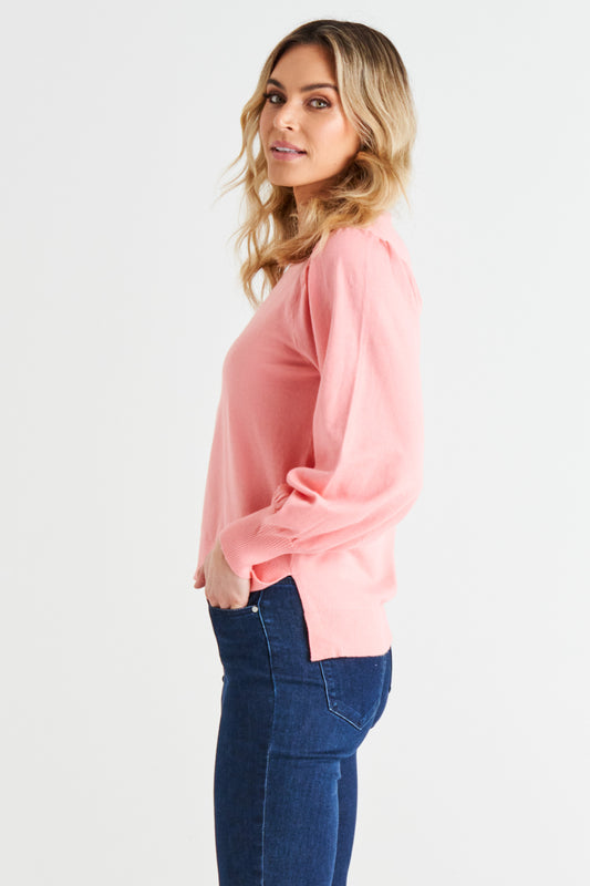 Betty Basics - Charlotte Knit Jumper - Pretty Pink