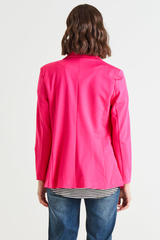 Betty Basics - Portsea Single Breasted Blazer - Bubblegum Pink