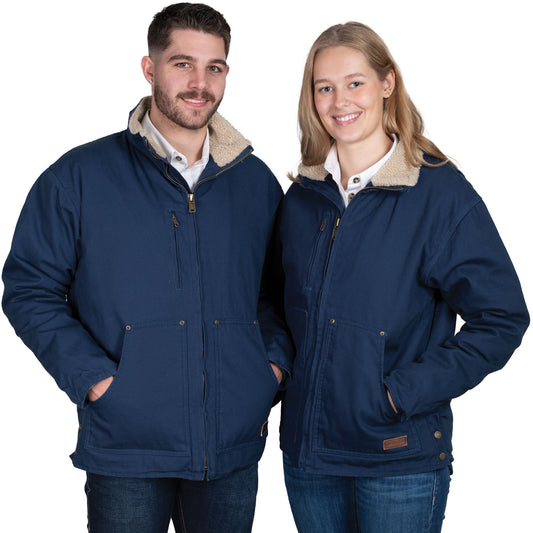 PRE ORDER  - Just Country Diamantina Sherpa Jacket - Navy