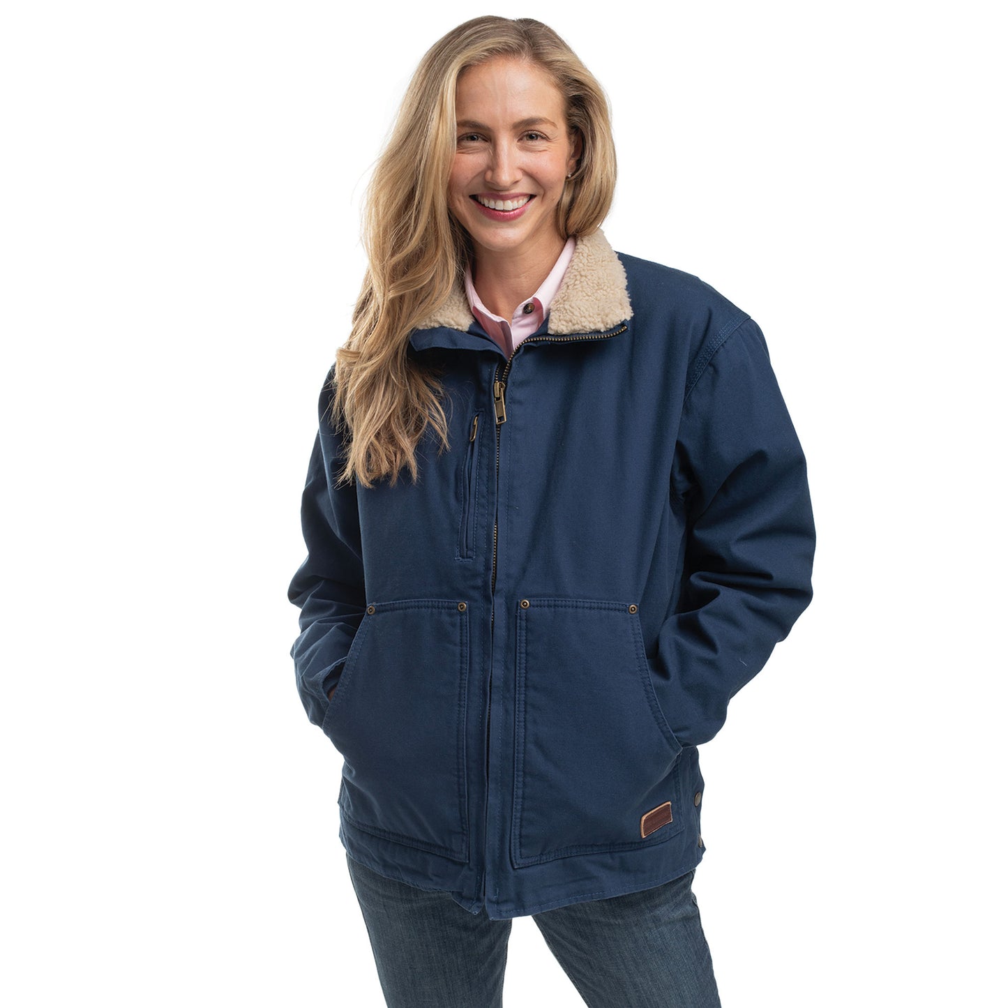 PRE ORDER  - Just Country Diamantina Sherpa Jacket - Navy