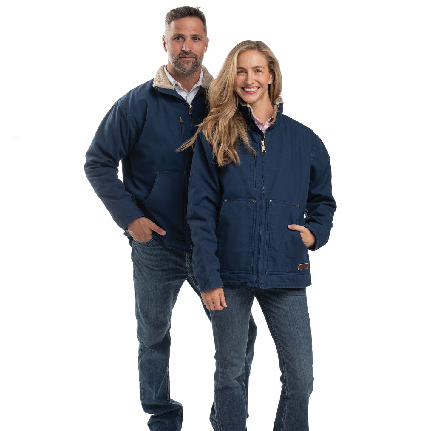 PRE ORDER  - Just Country Diamantina Sherpa Jacket - Navy