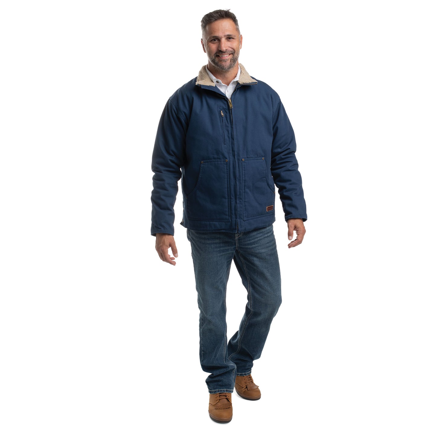 PRE ORDER  - Just Country Diamantina Sherpa Jacket - Navy