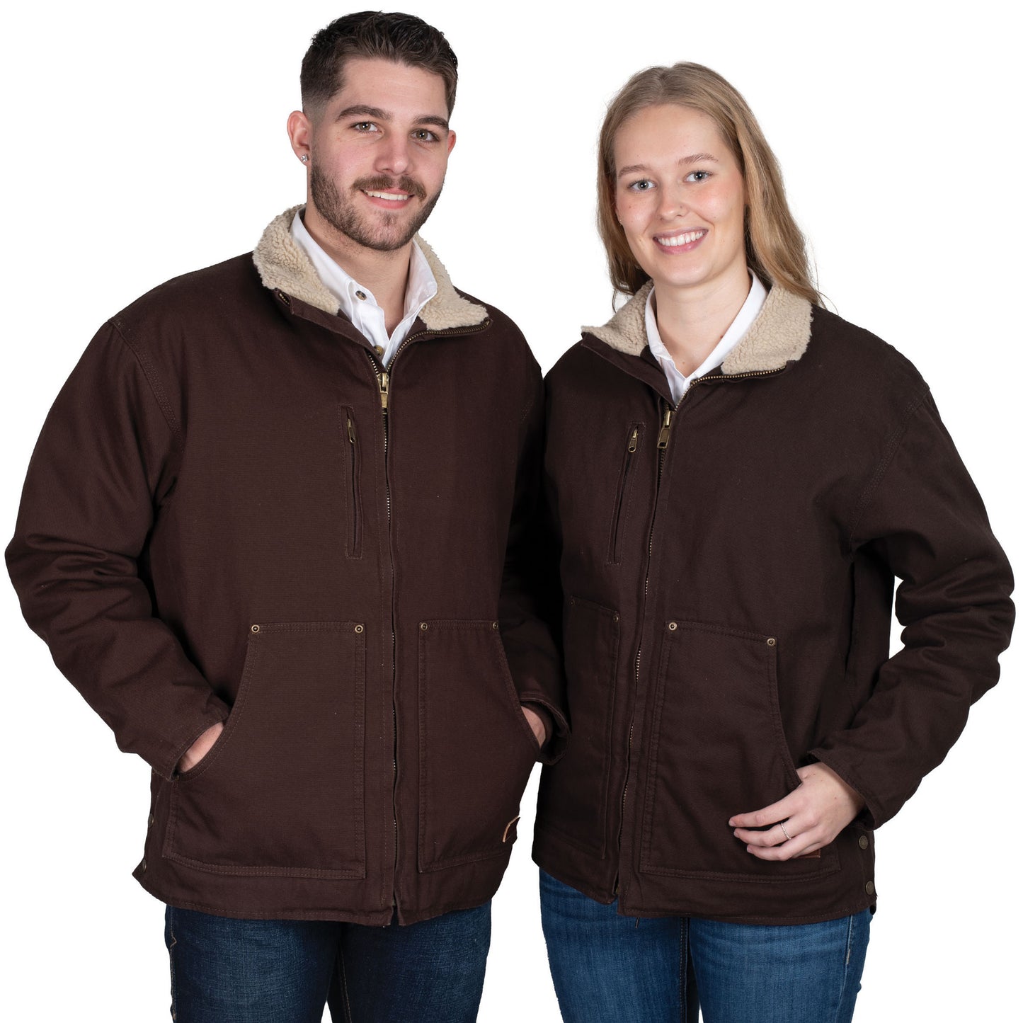 PRE ORDER  - Just Country Diamantina Sherpa Jacket - Chocolate