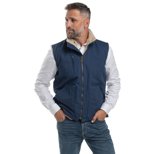 PRE ORDER - Just Country Diamantina Sherpa Vest - Navy
