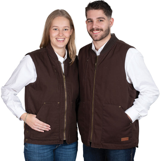 PRE ORDER - Just Country Diamantina Vest - Chocolate