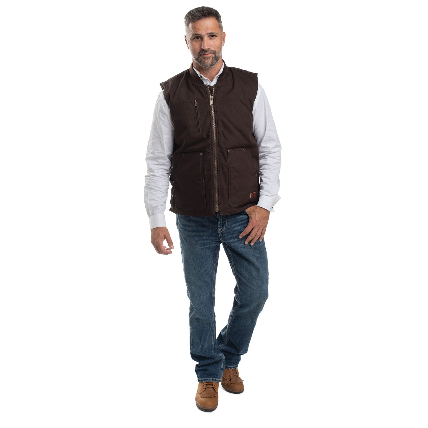 PRE ORDER - Just Country Diamantina Vest - Chocolate