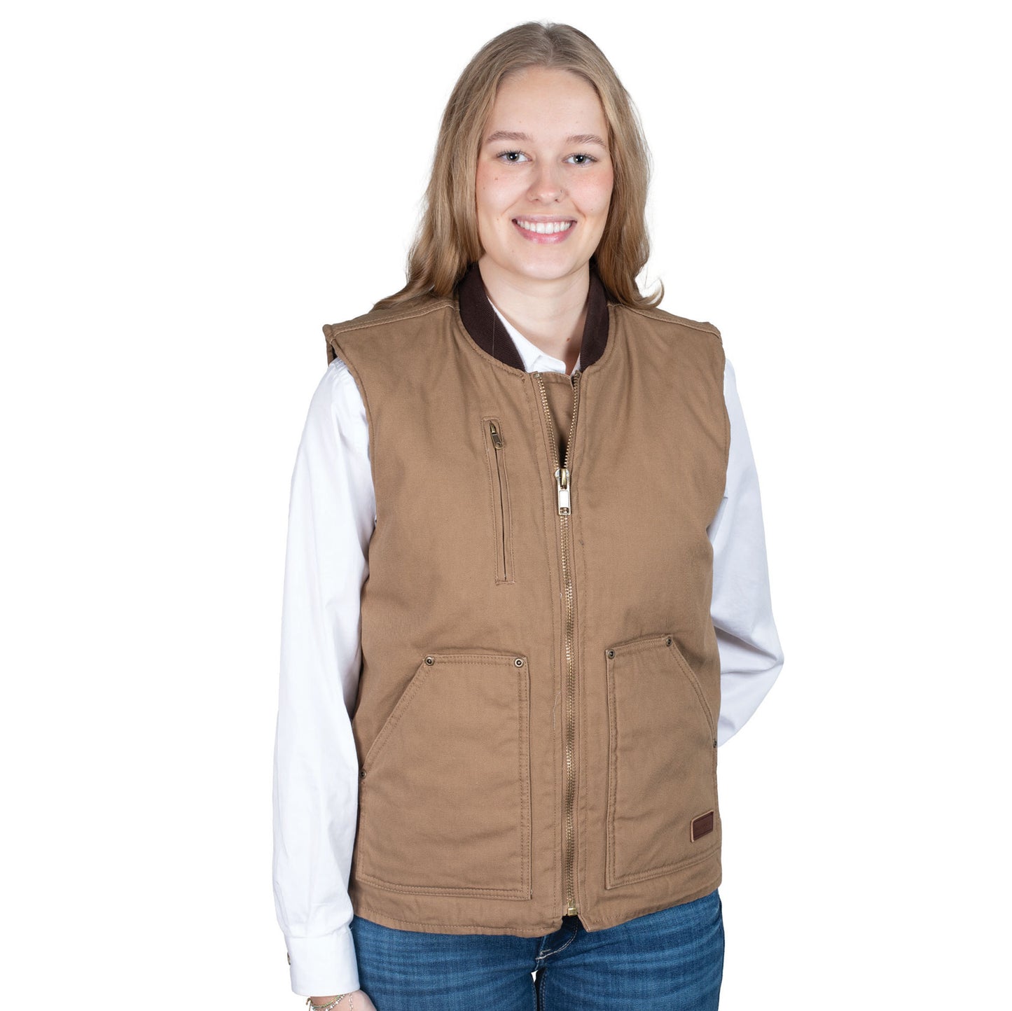 PRE ORDER - Just Country Diamantina Vest - Khaki