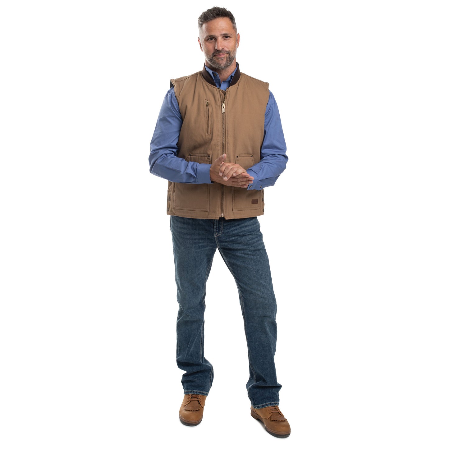 PRE ORDER - Just Country Diamantina Vest - Khaki