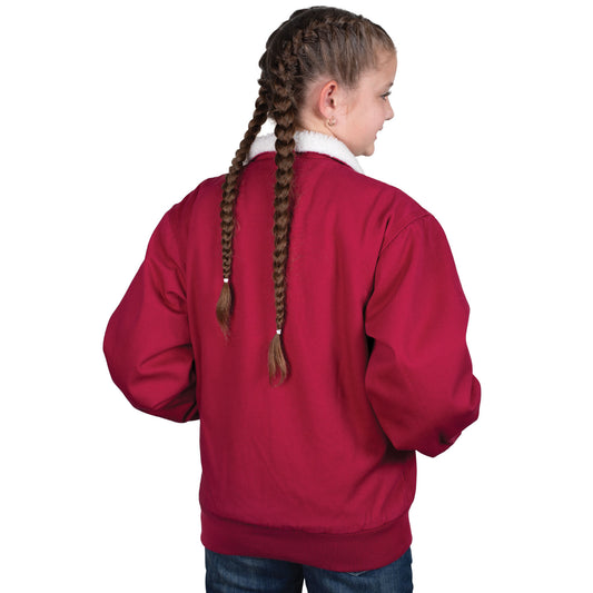 PRE ORDER - Just Country - Childrens Diamantina Sherpa Corduroy Jacket - Very Berry