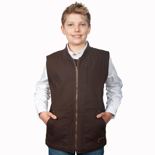PRE ORDER - Just Country - Childrens Diamantina Vest - Chocolate