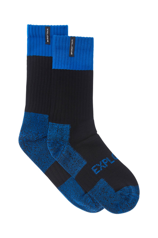 Bonds - Mens Explorer Tough Work Crew Sock - 2 Pack - Blue/Black