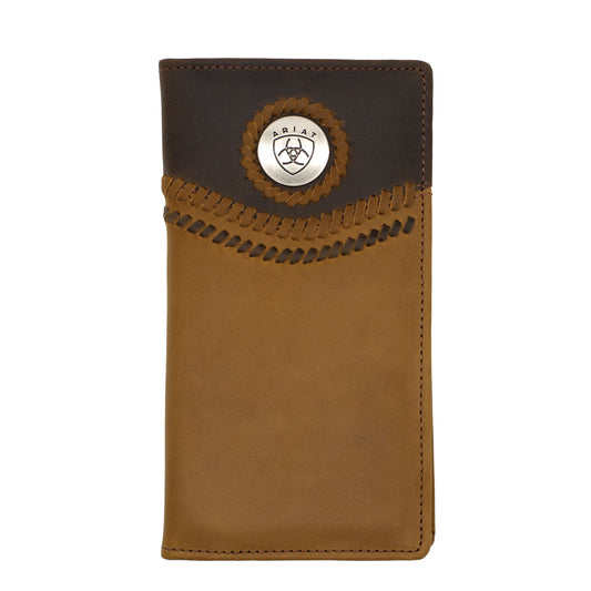 Ariat - Rodeo Wallet - Tooled Overlay - Chocolate/Tan