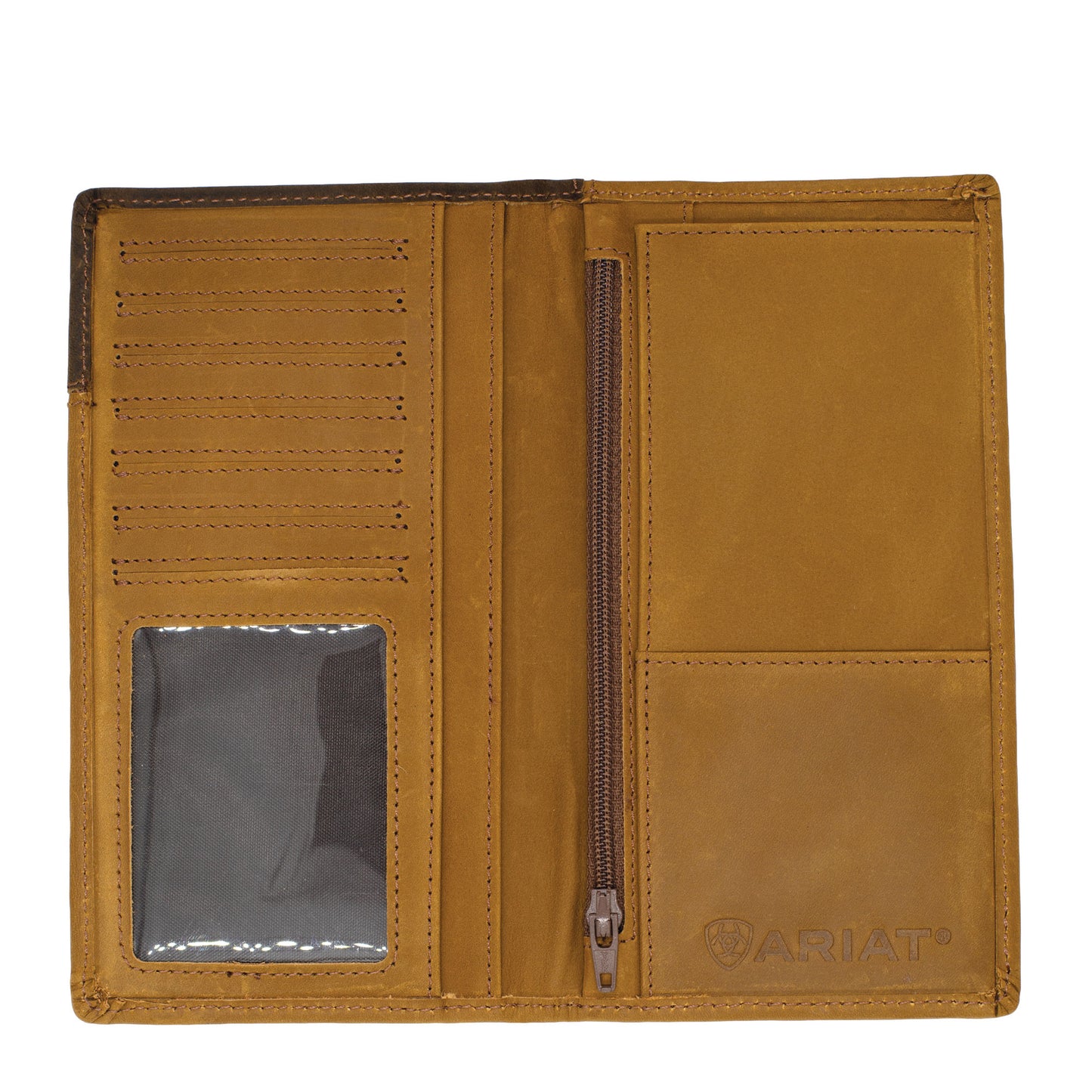 Ariat - Rodeo Wallet - Tooled Overlay - Chocolate/Tan