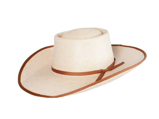 SUNBODY - Reata 4inch Brim Hat - Natural/ Coffee Bound Edge
