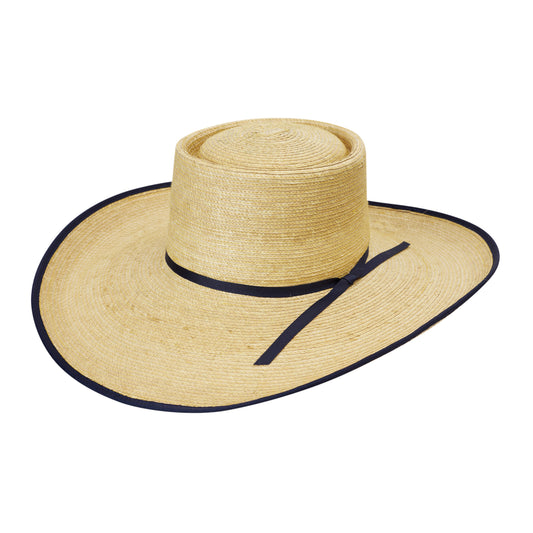 SUNBODY - Reata Oak 5 inch Brim Hat - Oak/Navy Bound Edge