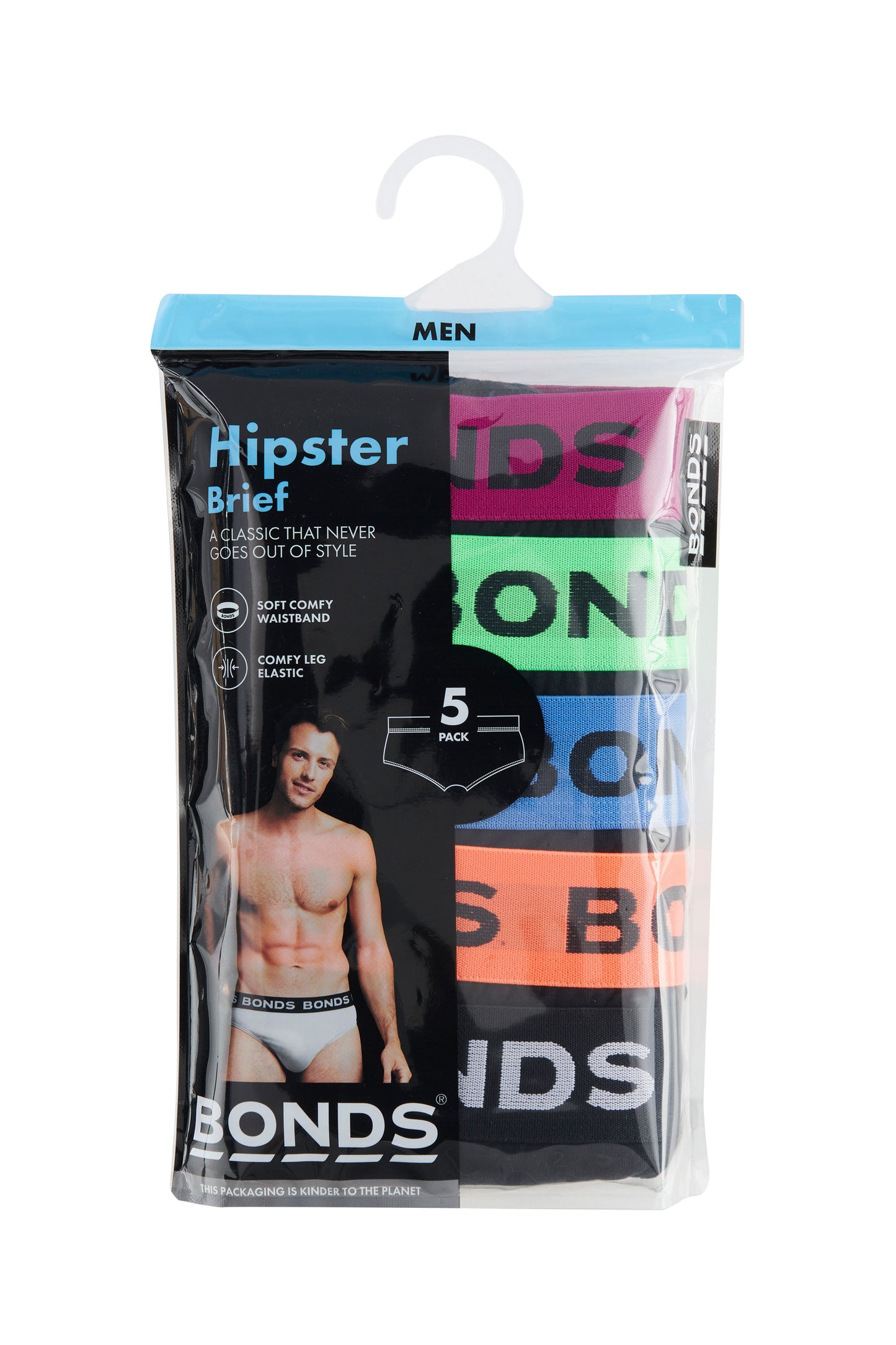 Bonds - 5 Pack Elastic Waist Brief