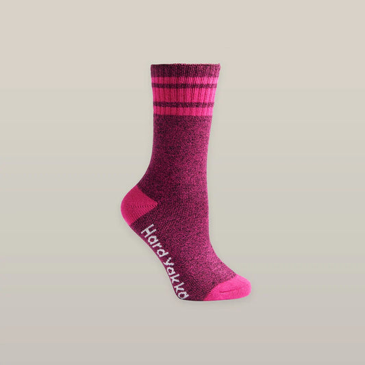 Hard Yakka - Womens Bamboo Sock - Pink Marle - 3 Pack