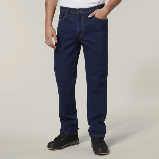 Hard Yakka - Straight Leg Stretch Denim Jean - Navy
