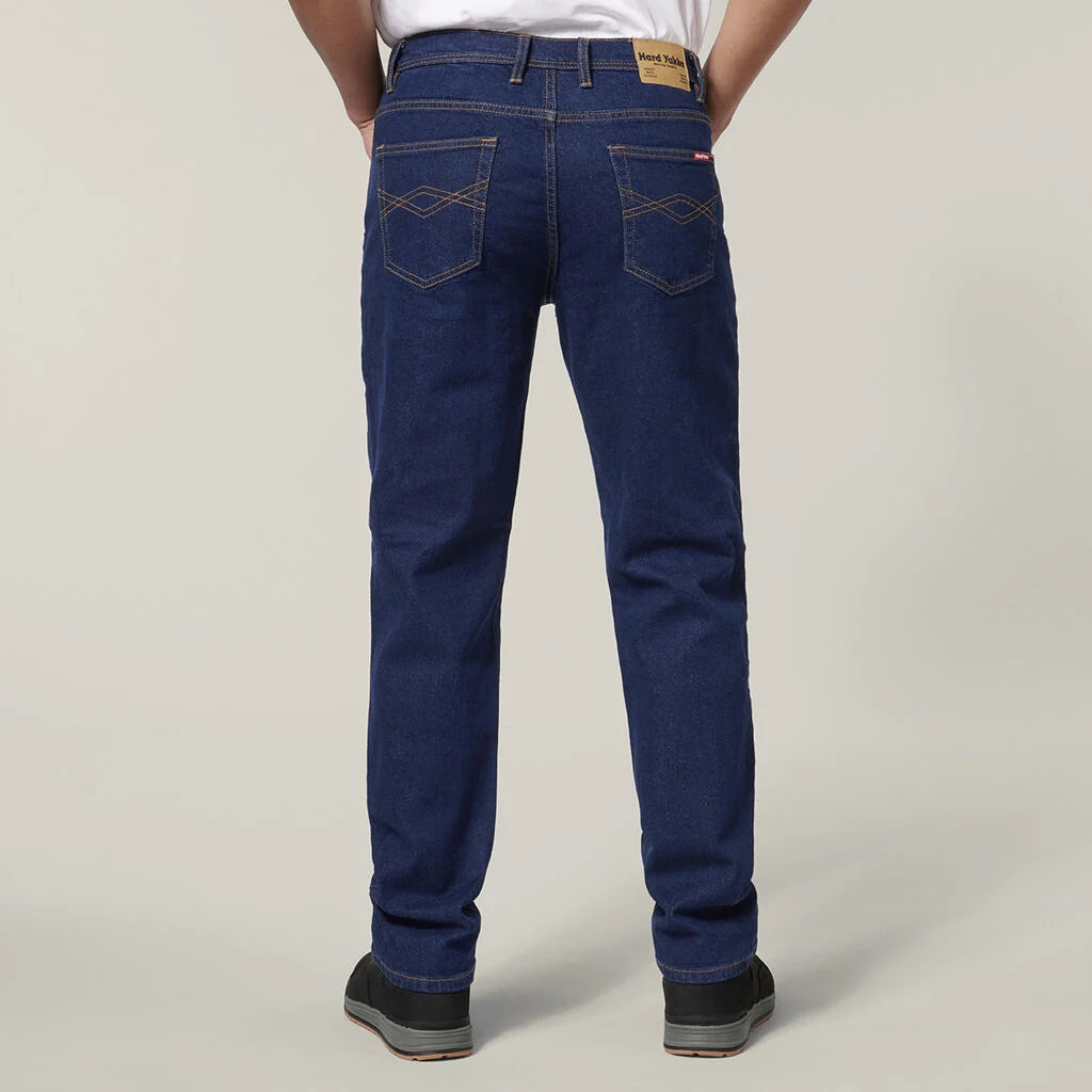 Hard Yakka - Straight Leg Stretch Denim Jean - Navy